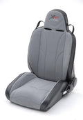 Gray on Black Rear Seat Cover O249