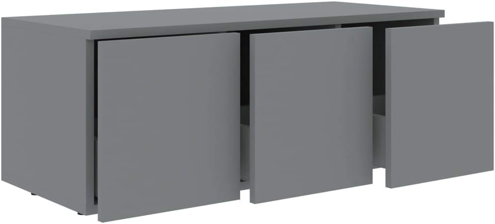 Gray Chipboard TV Cabinet Pack of 2 S228433
