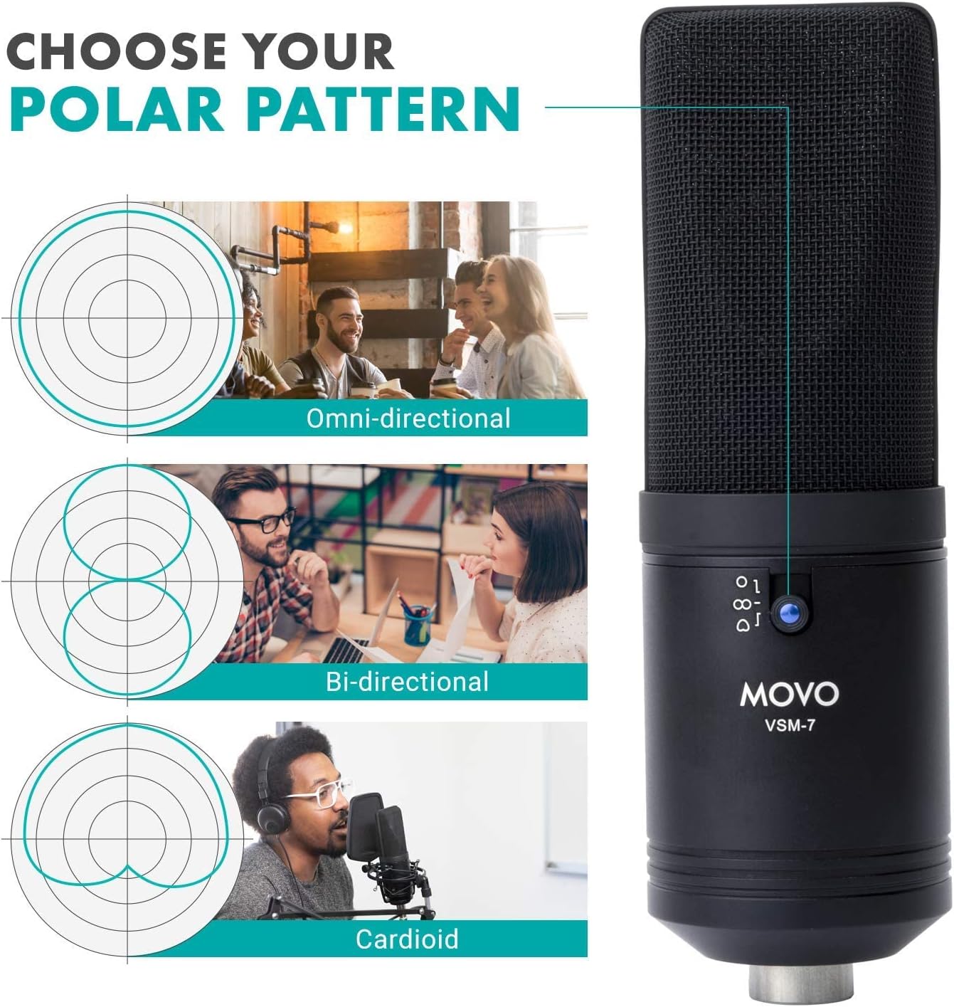 Studio Condenser Microphone with Shock Mount, Pop Filter, and XLR Cable K777249