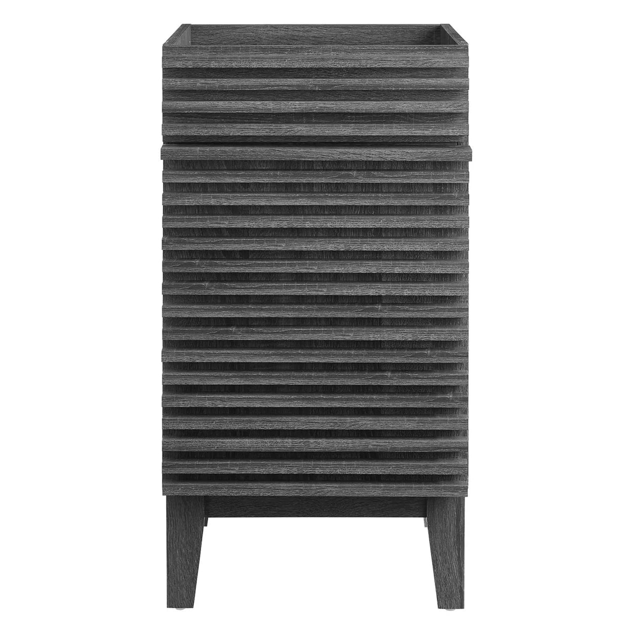 Charcoal Particleboard and Laminate Bathroom Vanity Cabinet H336900