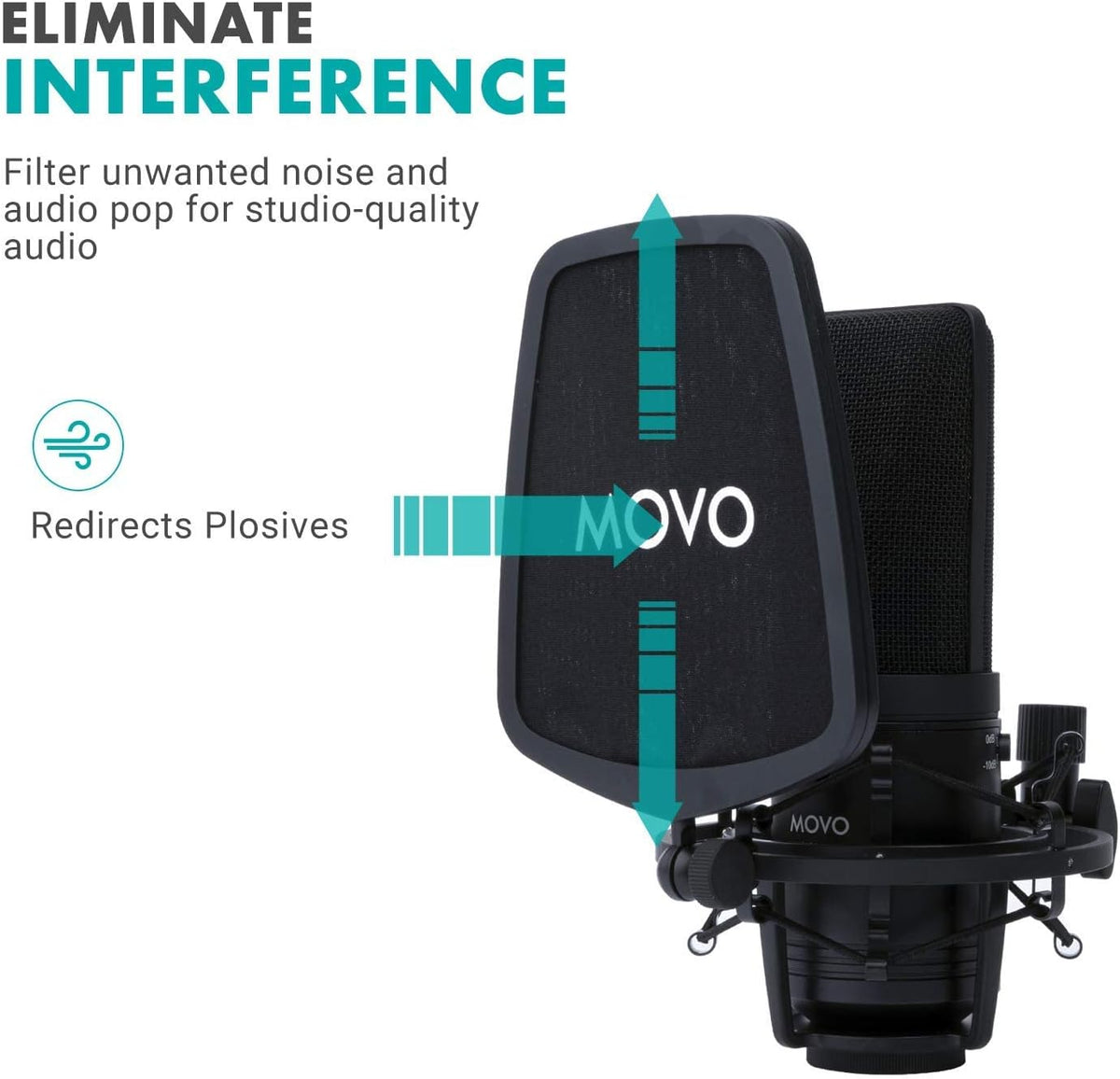 Studio Condenser Microphone with Shock Mount, Pop Filter, and XLR Cable K777249