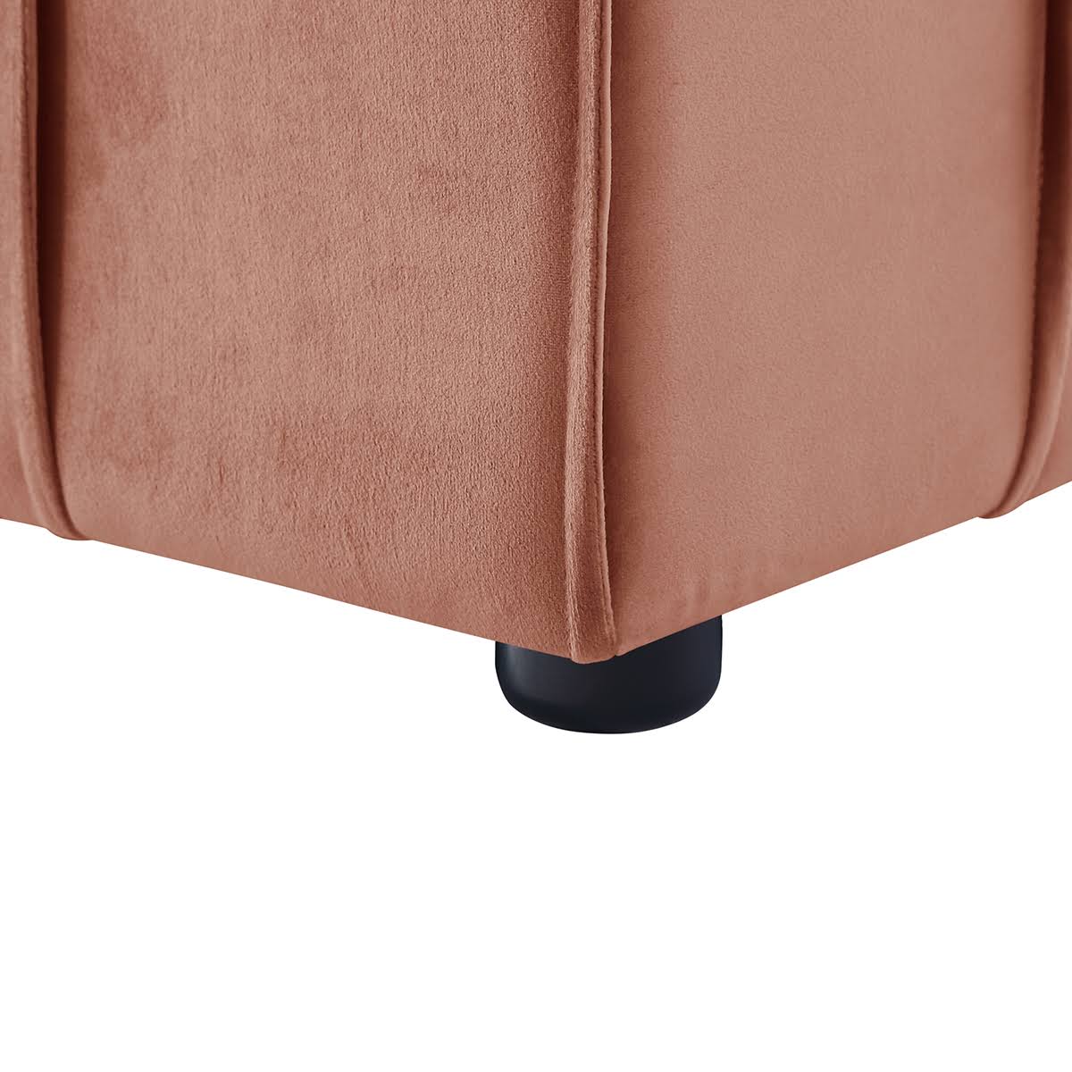 Navy Velvet Ottoman F325980