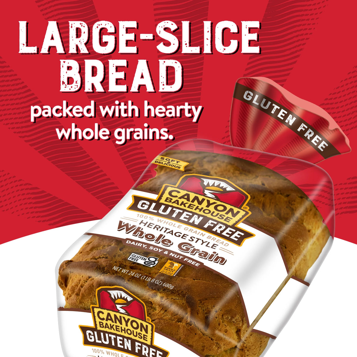 Gluten Free Whole Grain Bread, 24 oz Loaf I2698