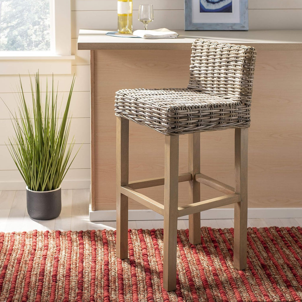 Cappuccino Wicker 30-inch Bar Stool A760382