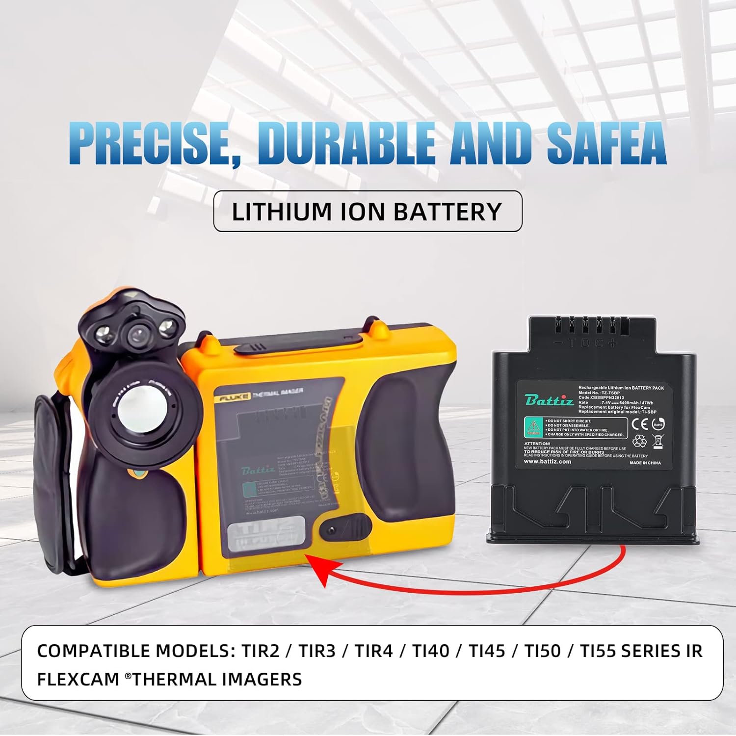 Replacement Rechargeable Lithium-Ion Battery for Thermal Imagers X69390