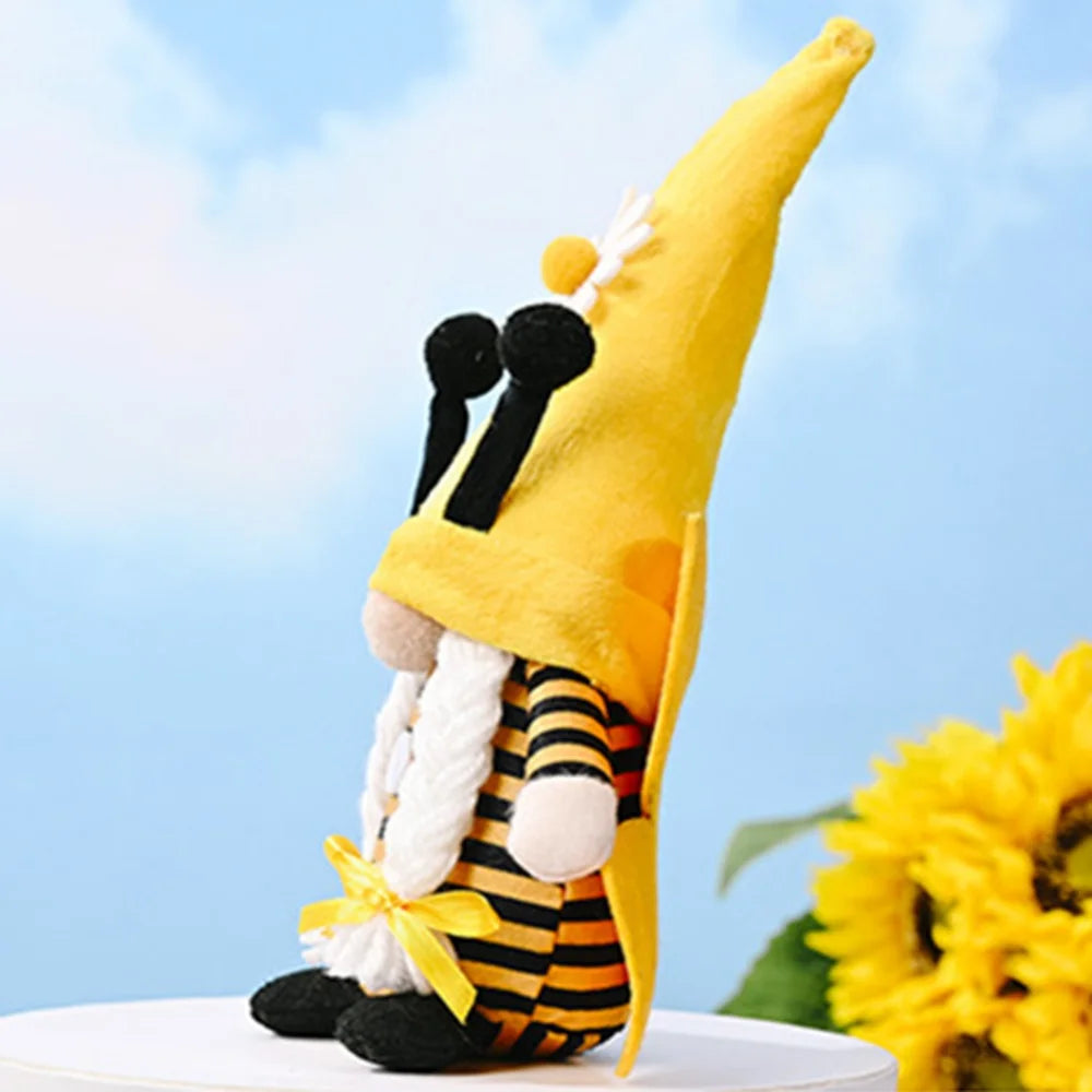 Yellow & Black Handmade Plush Gnome P690808