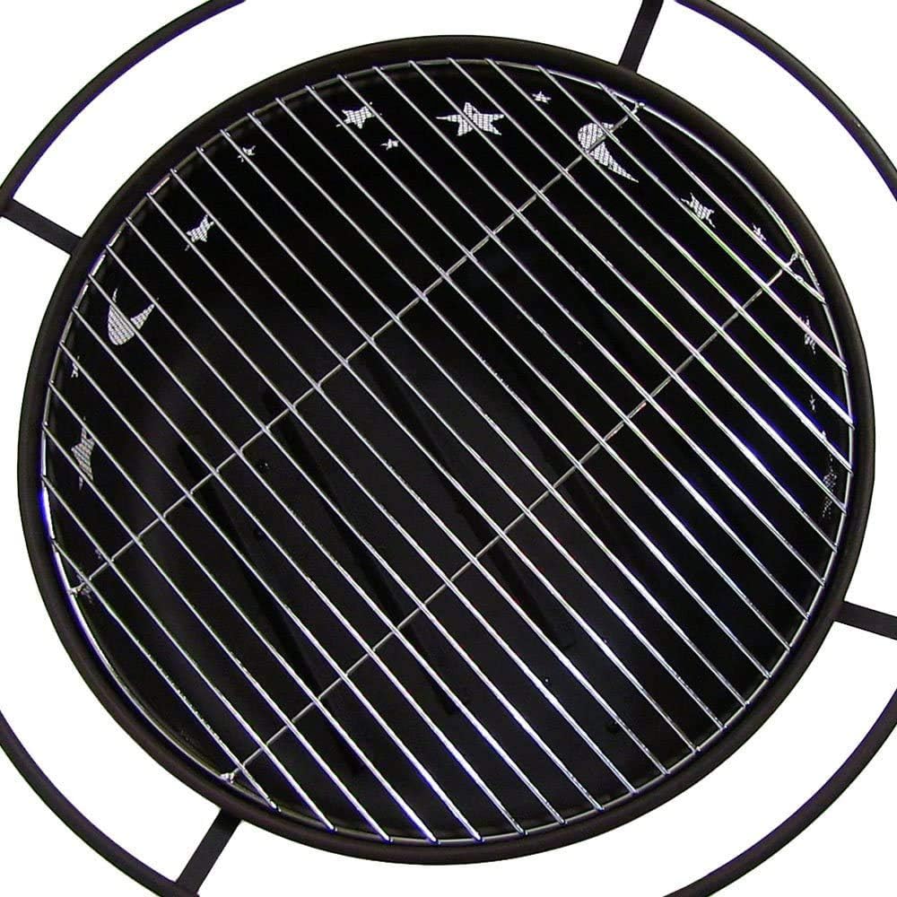 Large Size Steel Fire Bowl with Mesh Spark Screen Cover R6283