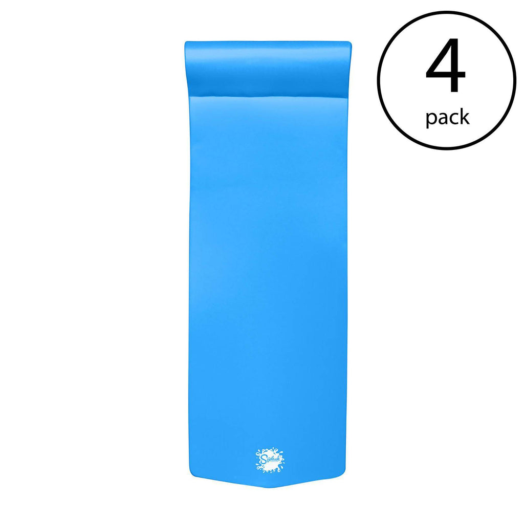 Blue 70 Inch Foam Raft Lounger Pool Float (4 Pack) X638684