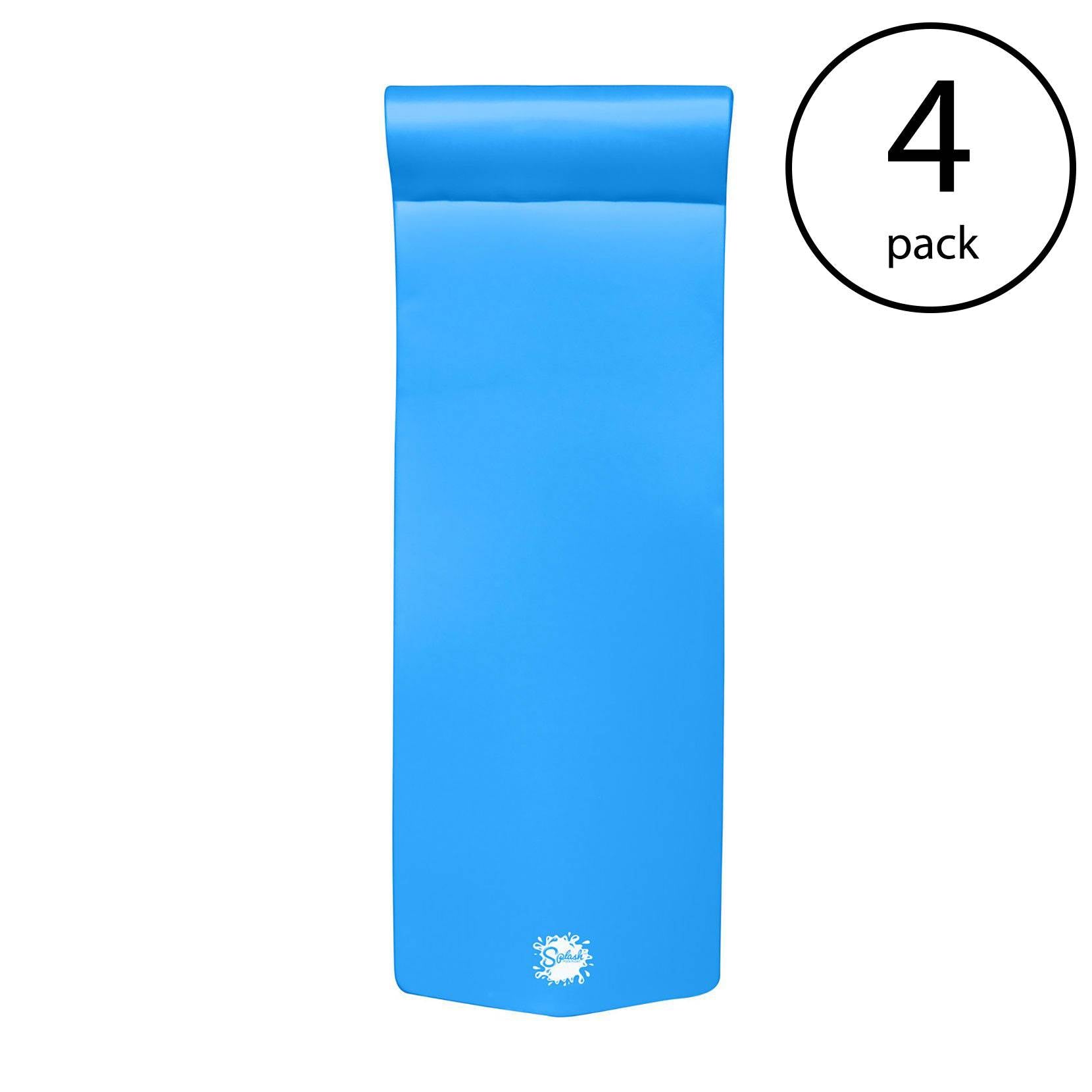 Blue 70 Inch Foam Raft Lounger Pool Float (4 Pack) X638684
