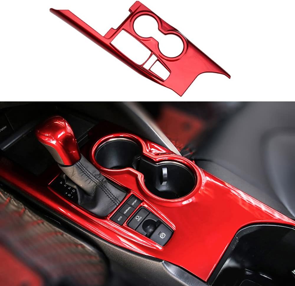 ABS Carbon Fiber Black Gear Shift Knob Console Panel Trims Cover Cup Holder Decor Sticker Z29582