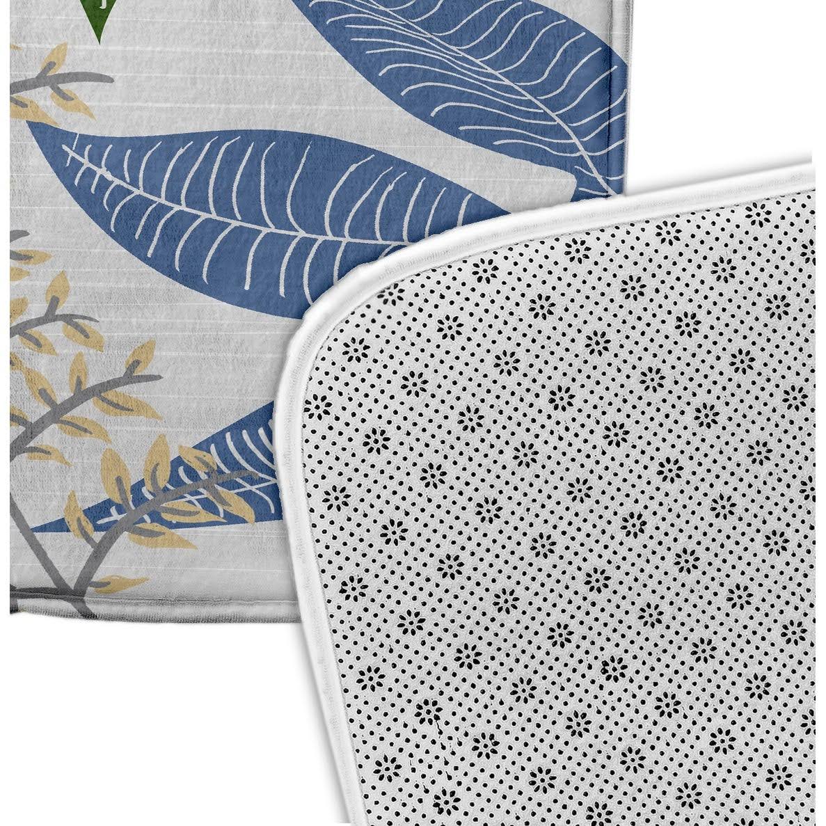 Green Botanical Bath Mat 21 x 34 L306897