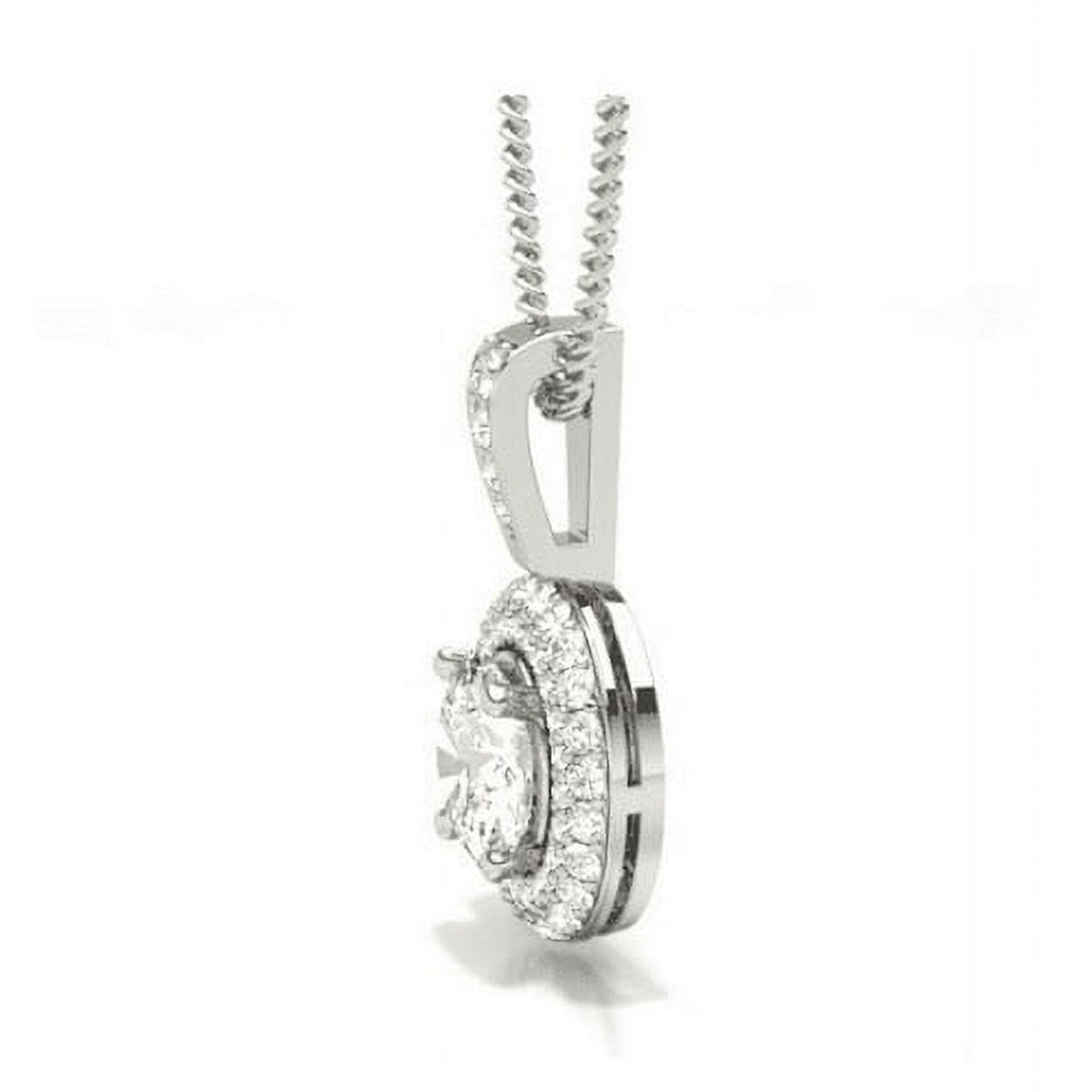 14K White Gold Lab Grown Diamond Pendant U1786