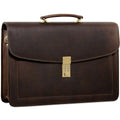 Brown Belting Slim Combination Lock Briefcase S7442