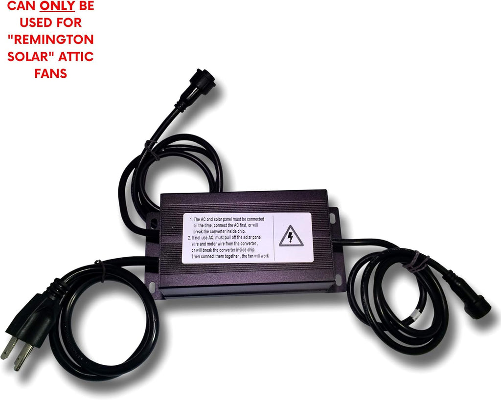 Hybrid-Solar Adapter for Remington Solar Attic Fans N169