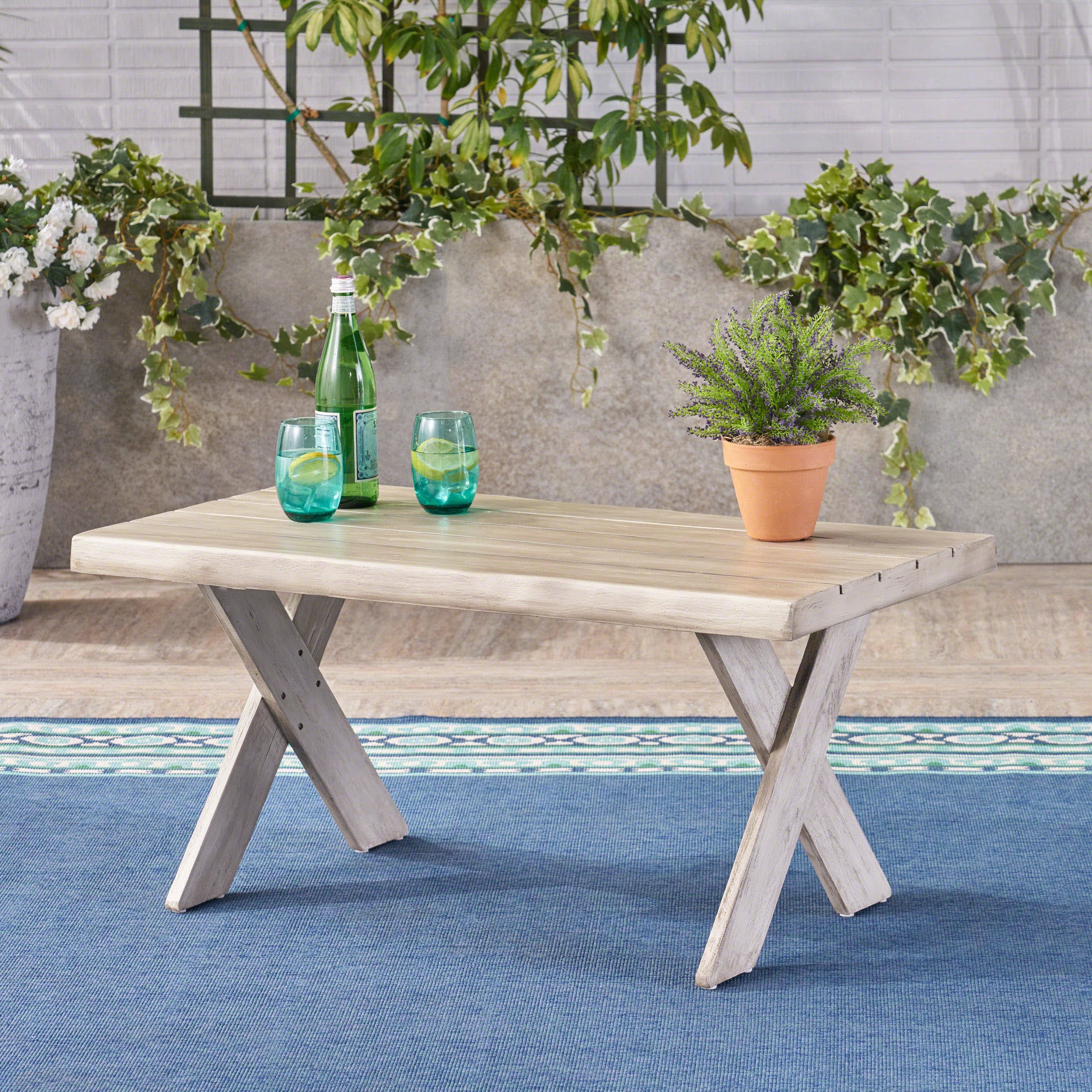 Teak Acacia Wood Coffee Table X6836