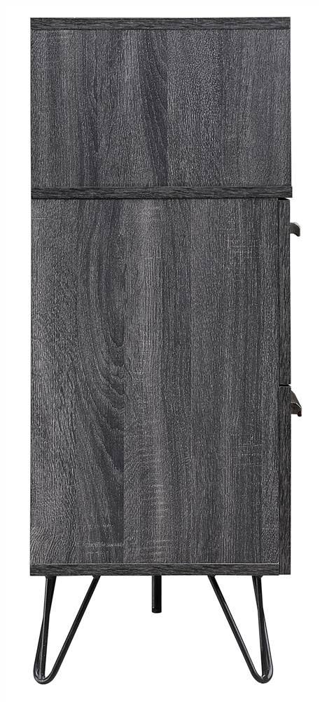 Bar Cabinet in Sonoma Gray Oak and Black K9604