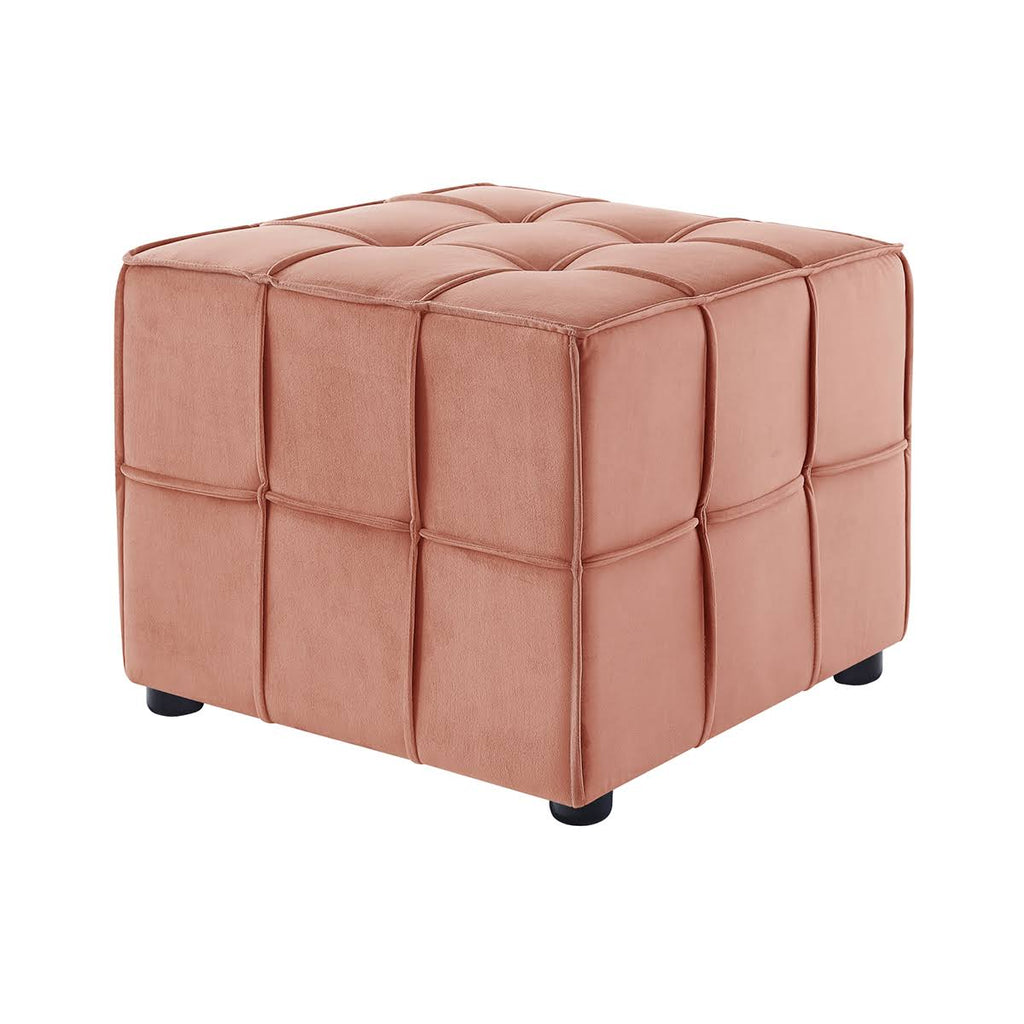Navy Velvet Ottoman F325980