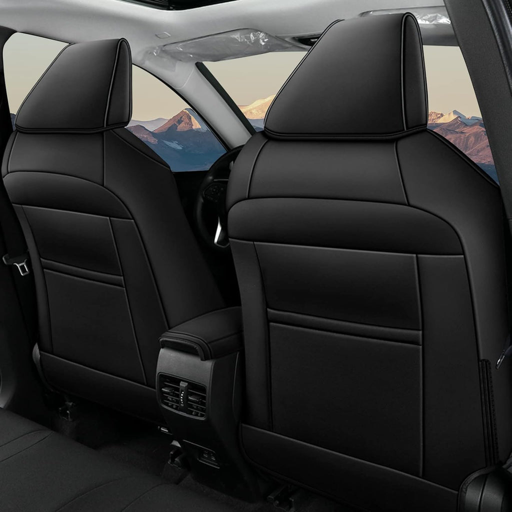 Black Faux Leather Full Set Car Seat Covers for Toyota RAV4 T45804