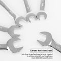 14-Piece Chrome Vanadium Steel Flex Head Combination Wrench Set with Wrench Rack T7932