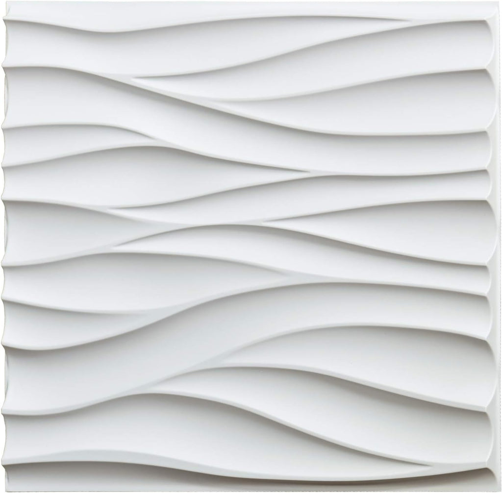 White Pack of 2 3D Wall Panels L989
