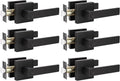 6 Pack Matte Black Door Lever Lockset V493