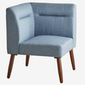 Blue/Espresso Wood Corner Sectional Sofa H787