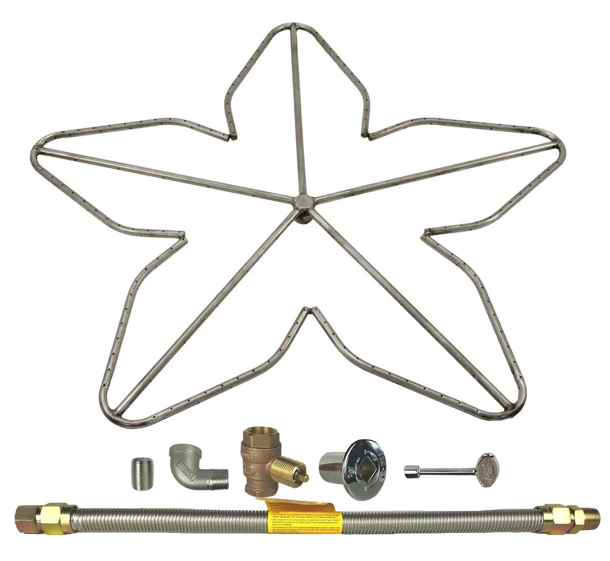 Flat Black Natural Gas Fire Pit Burner Ring Kit M797800