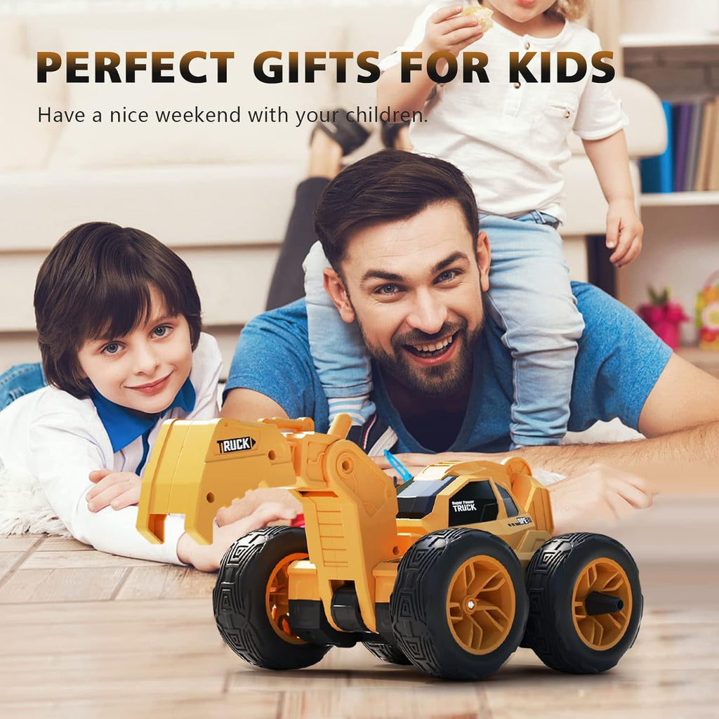 2 Pack 2.4GHz 4WD RC Stunt Car with 2 Rechargeable Batteries U785