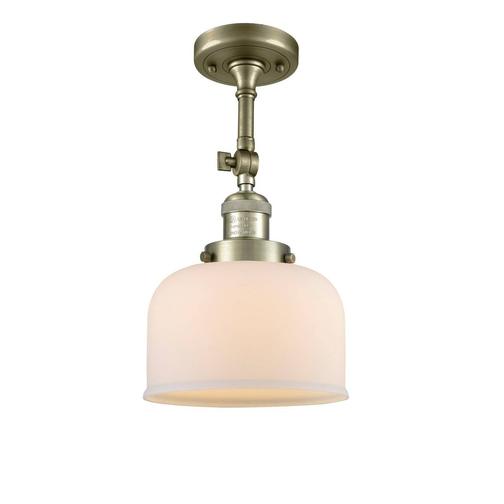Large Bell 1 Light Semi Flush Mount LED (Brass) E62719