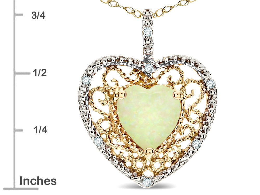 14k Yellow Gold Heart Pendant Necklace M100