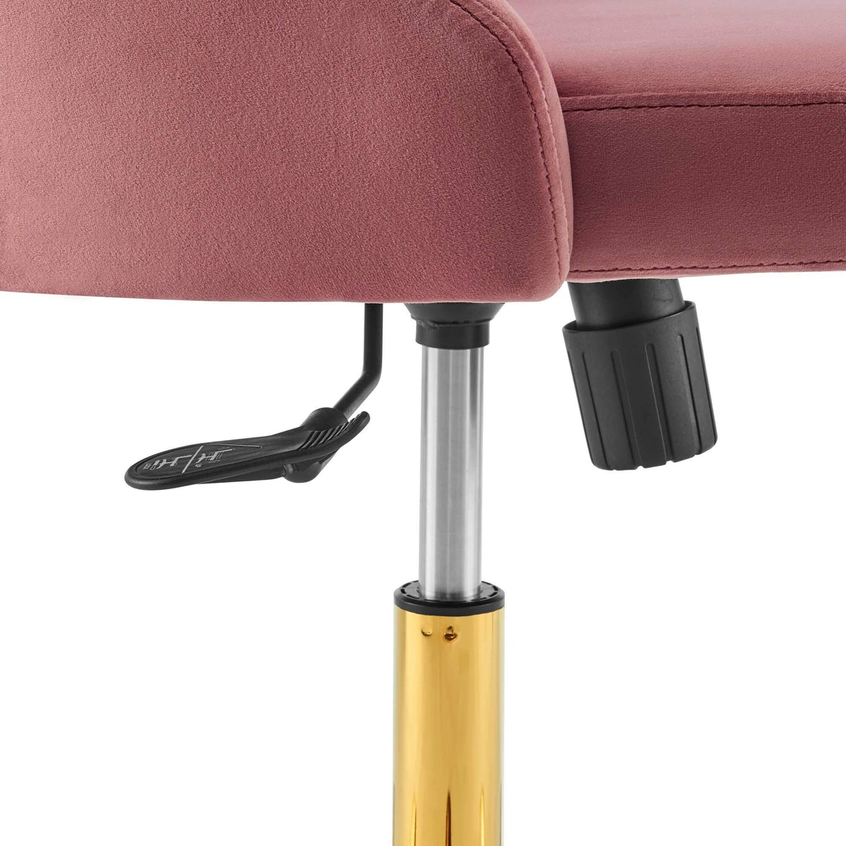 Gold Gray Velvet Swivel Office Chair V58624
