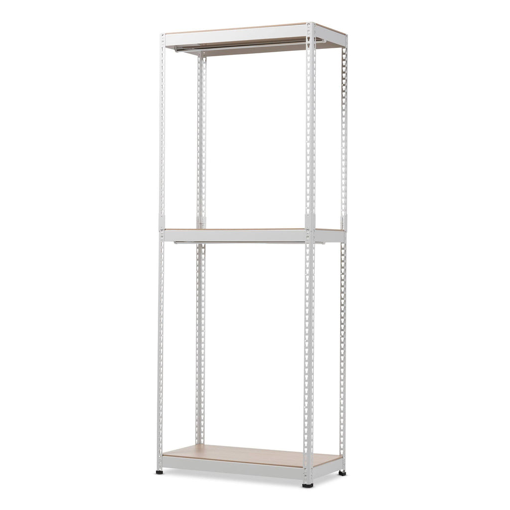 White Metal 3-Shelf Closet Storage Organizer G53612