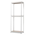 White Metal 3-Shelf Closet Storage Organizer G53612