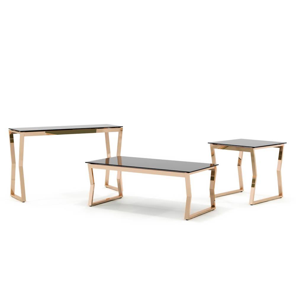 3-Piece Gold Coffee Table Set E334996