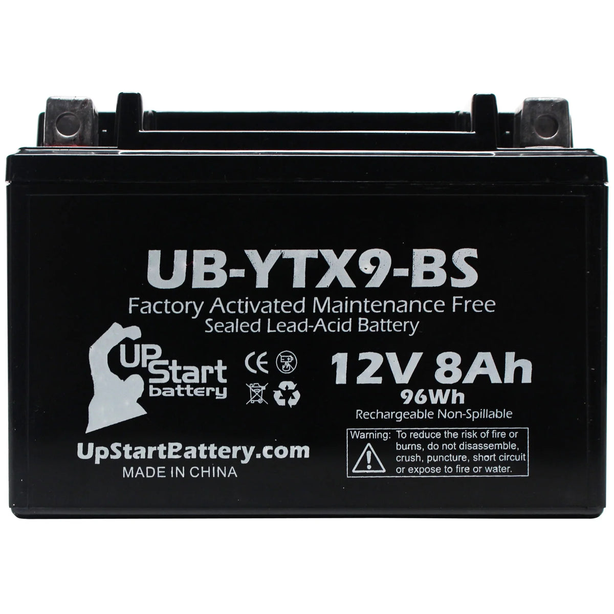 Replacement Motorcycle Battery 12V 8Ah UB-YTX9-BS Q151