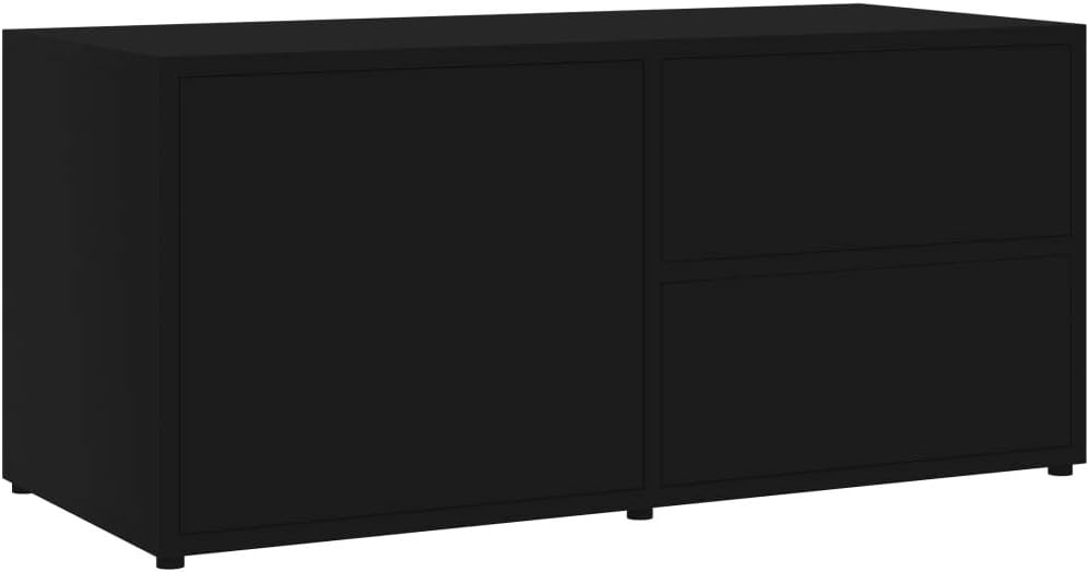 Gray Chipboard TV Cabinet with Drawer C474