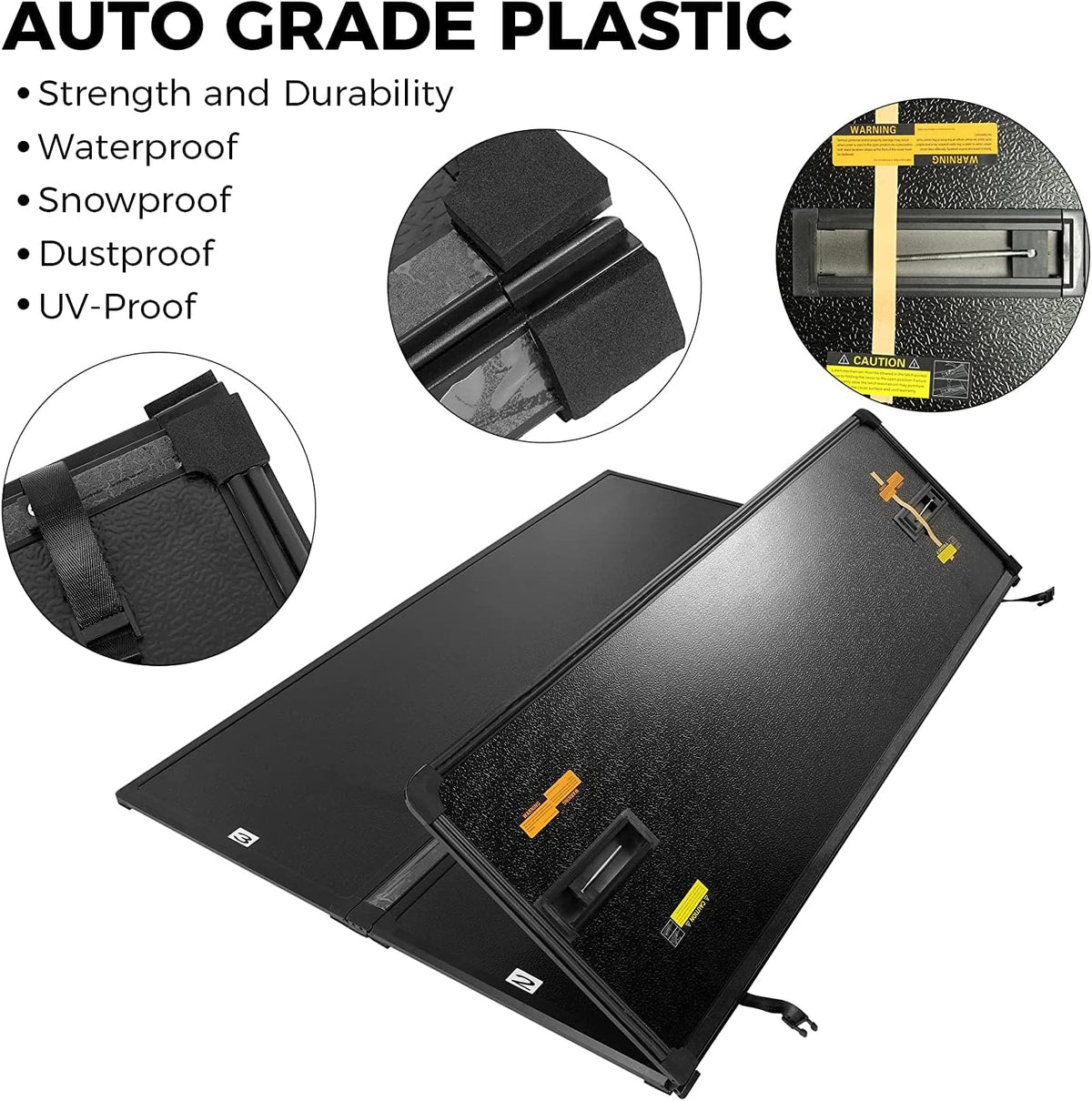 5.5ft Hard Tri-Fold Truck Bed Tonneau Cover B890