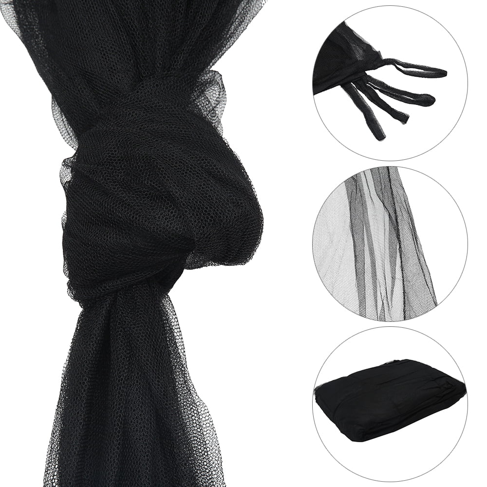Black Mosquito Net Canopy for Double Beds W342682