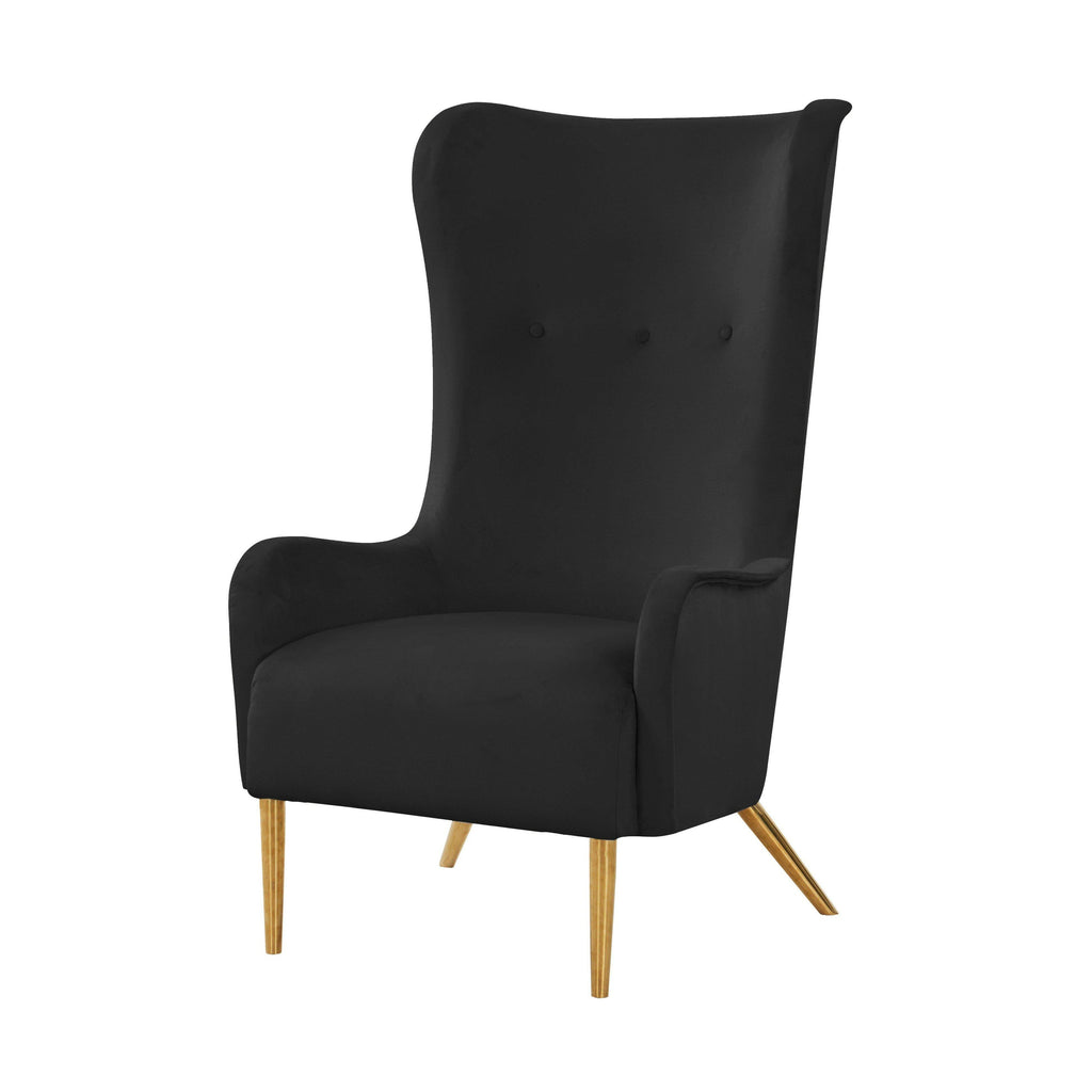 Black Velvet Tall Chair O593