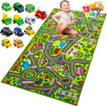 12 Pull-Back Vehicle Kids Carpet Playmat Rug O340588