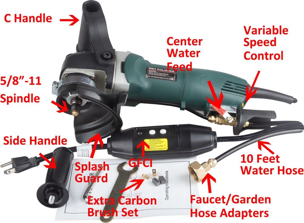 5" Variable Speed Wet Stone Polisher Grinder Kit K308345