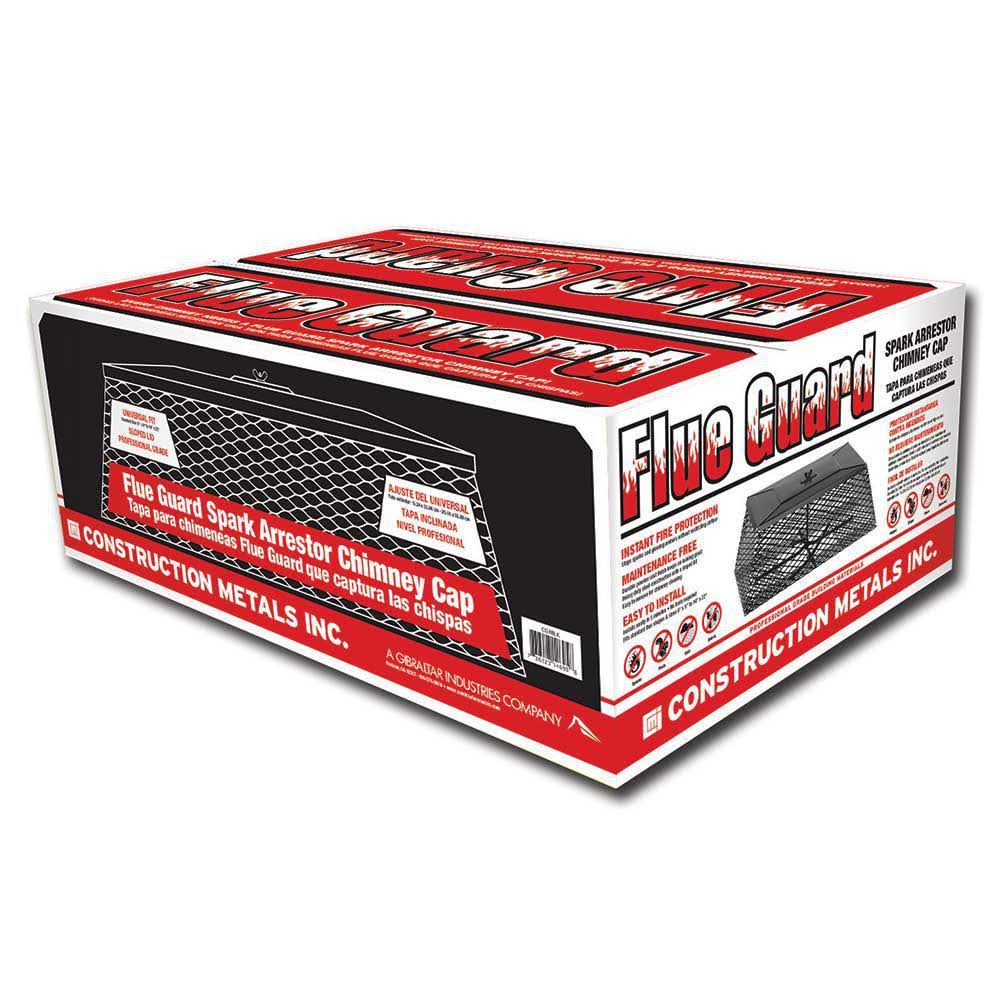 Adjustable Flue Guard Chimney Cap Spark Arrestor in Black V197985