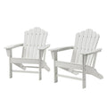 White 2 Pcs Outdoor Adirondack Chair D2159