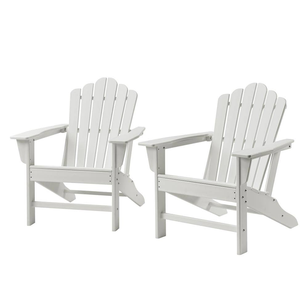 White 2 Pcs Outdoor Adirondack Chair D2159