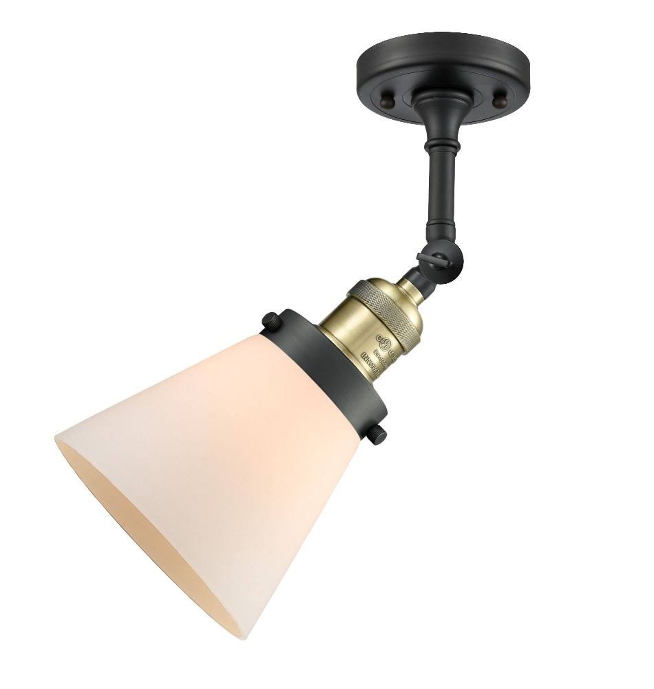Small Cone 1 Light Semi Flush Mount Q7408