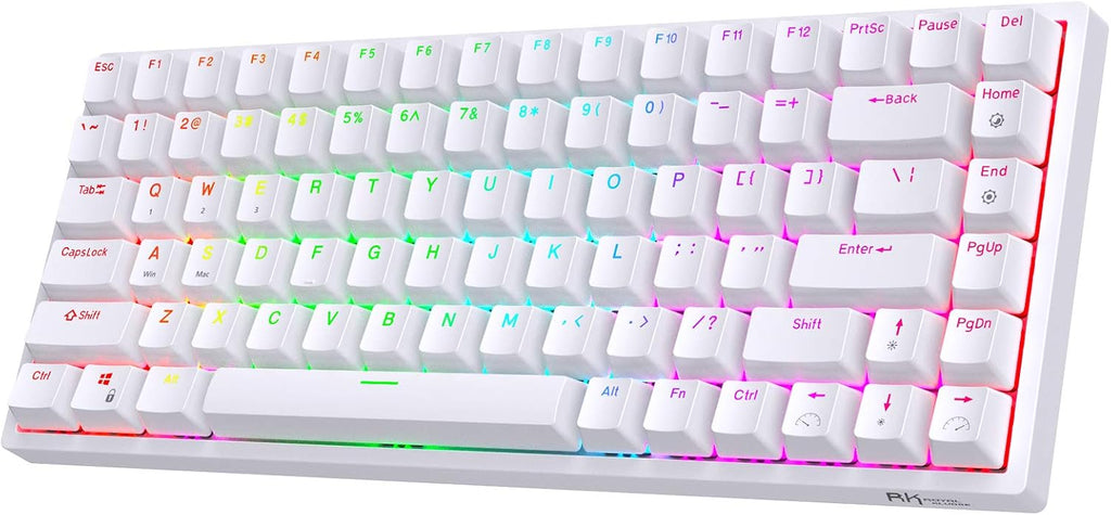 84 Keys Wireless Bluetooth Mechanical Keyboard with Red Switch Q1453