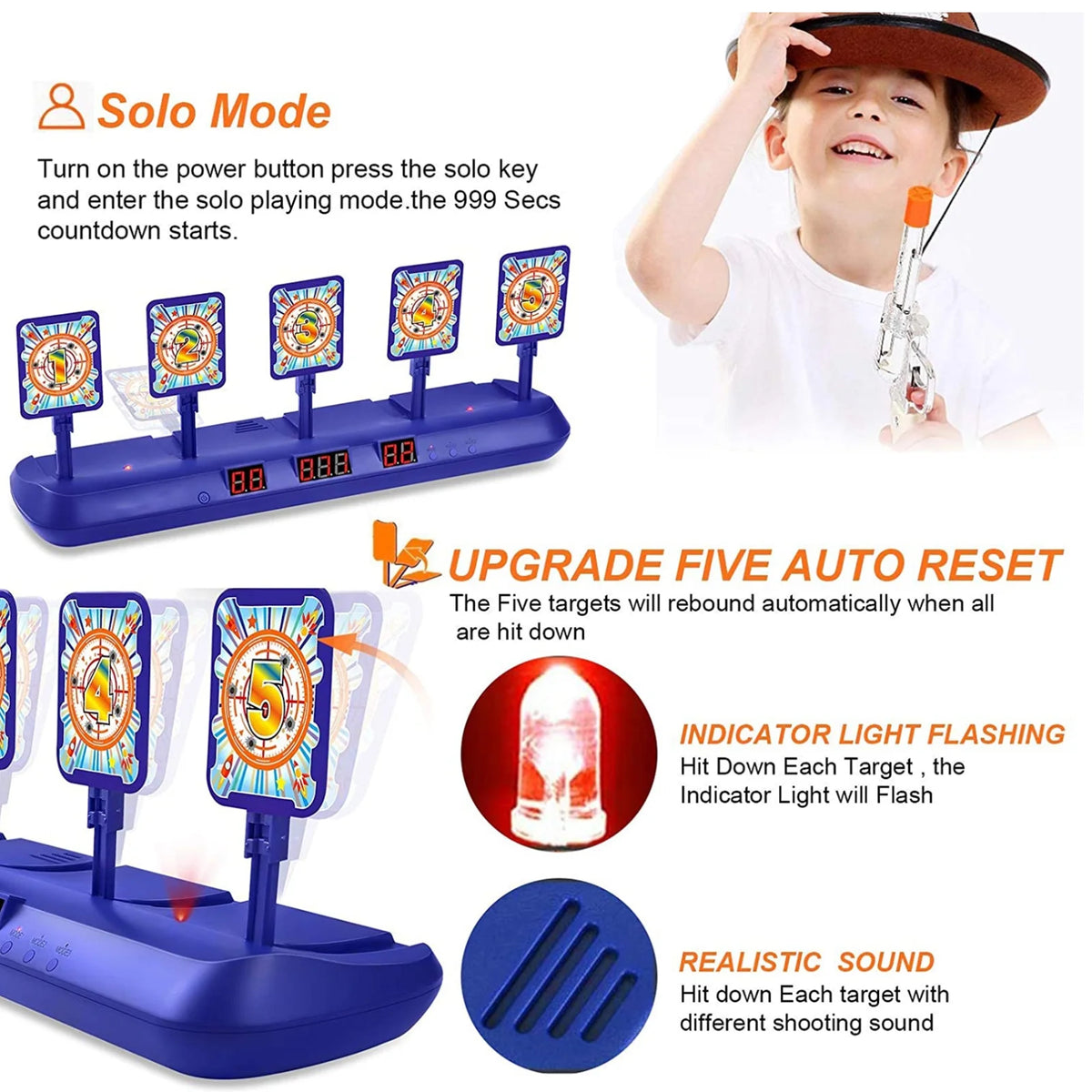 Electronic Running Shooting Target for Nerf Gun Toys R8462
