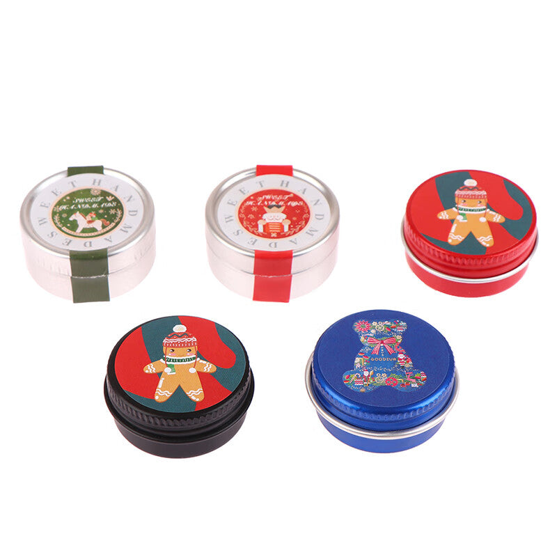 1:12 Dollhouse Miniature Christmas Cookies Tin Box Decor Toy Y6904