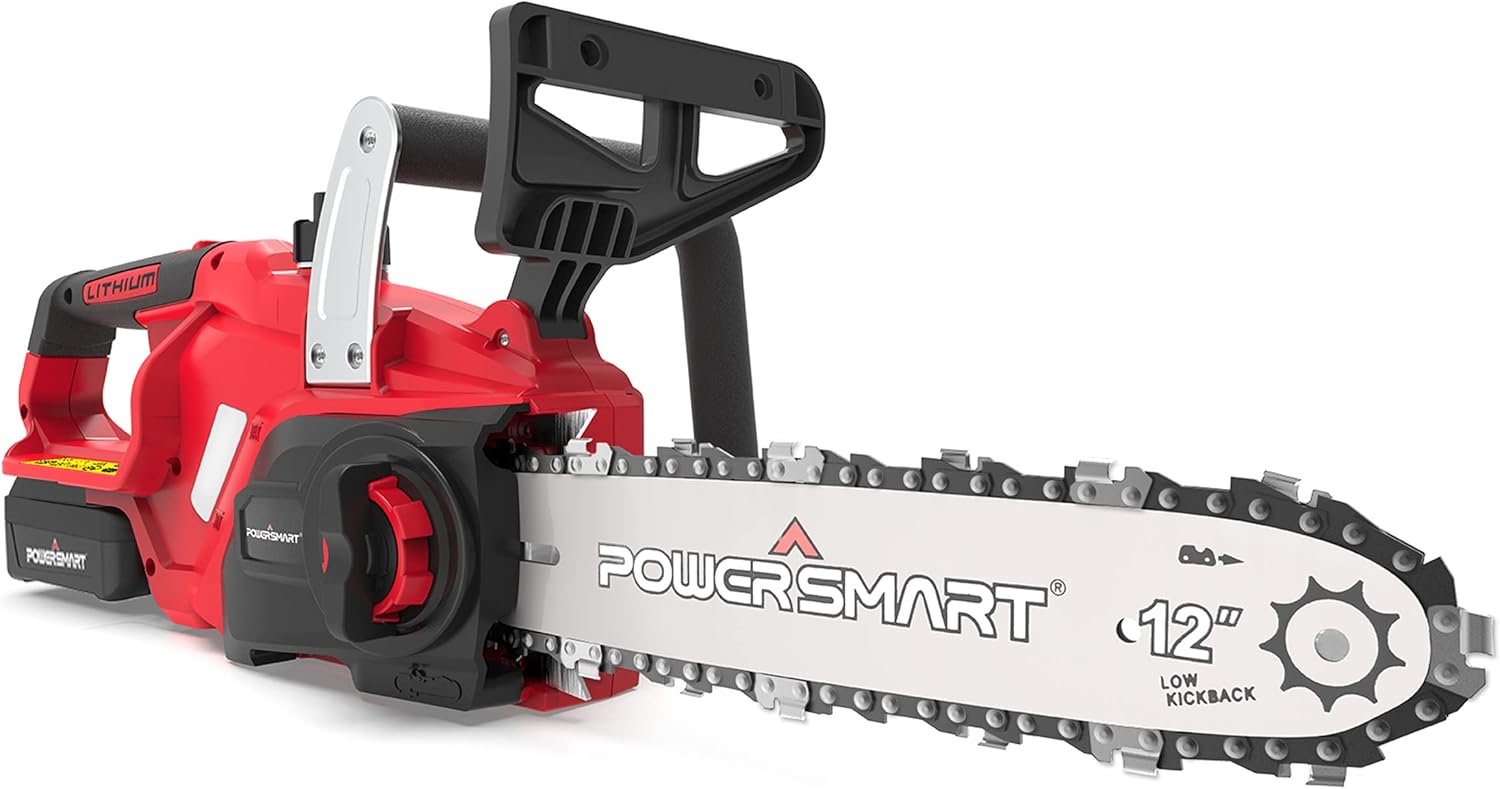 20V 12-Inch Cordless Electric Chainsaw with 4Ah Battery and Fast Charger I38880