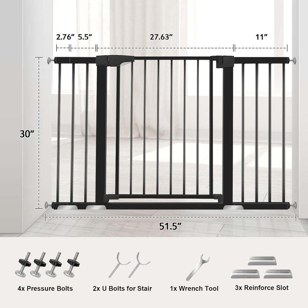 Extra Wide Auto-Close Walk Thru Baby Gate P167